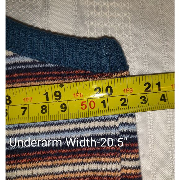 Madewell Cropped Top Striped Camisole Women's XL Teal Knit Store Tag Stretchy - Picture 13 of 13